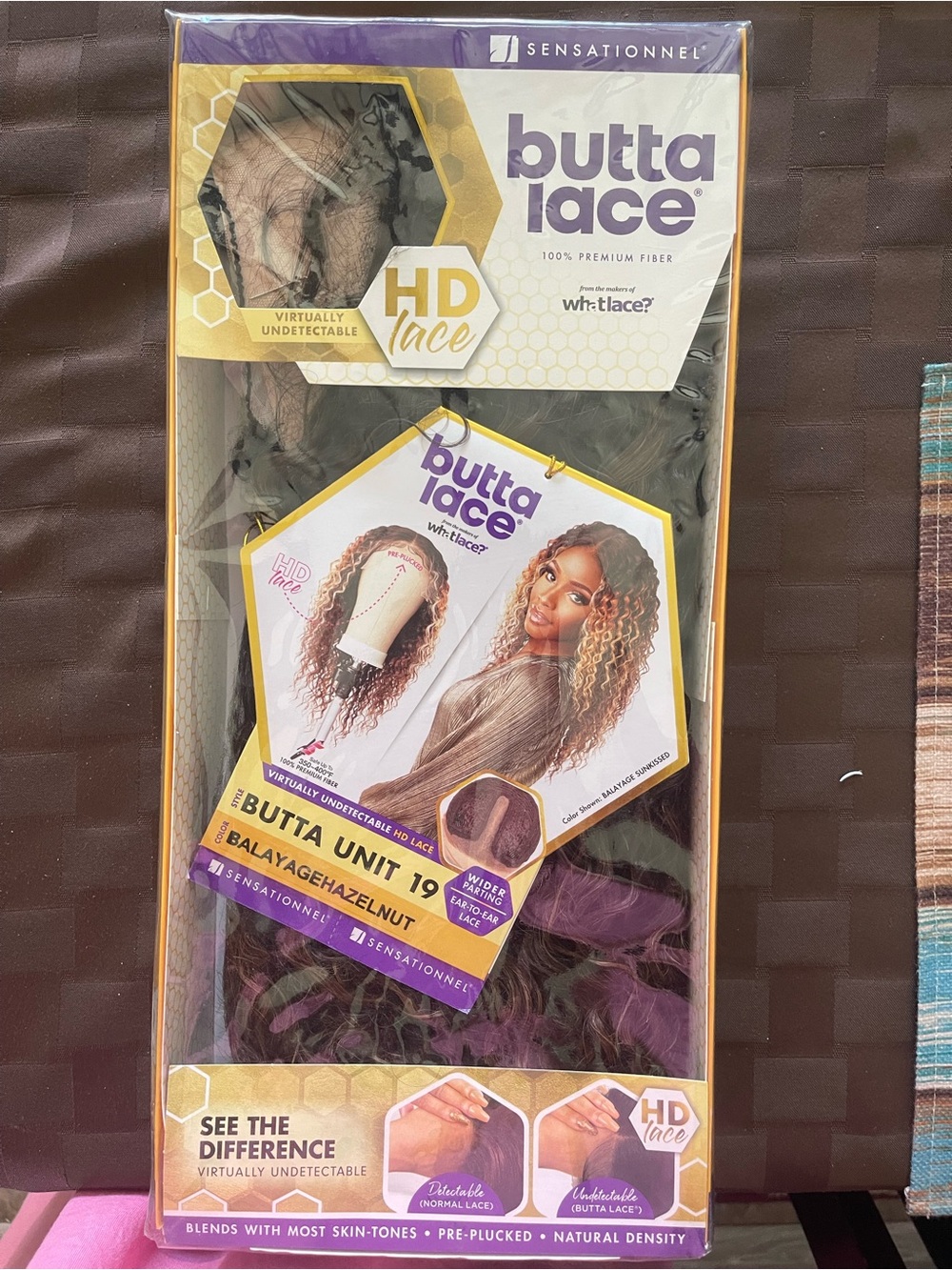 Butta Lace Balayage Hazelnut Wig with Purple Ombre - Butta Lace HD Lace Unit